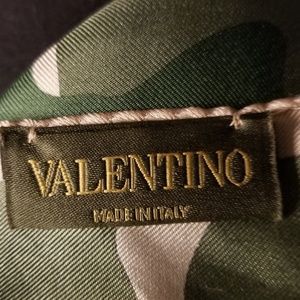 Valentino silk green pink scarf